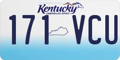 KY license plate 171VCU
