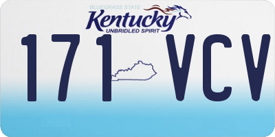 KY license plate 171VCV
