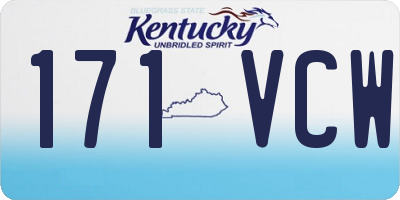KY license plate 171VCW