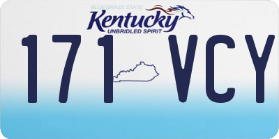 KY license plate 171VCY
