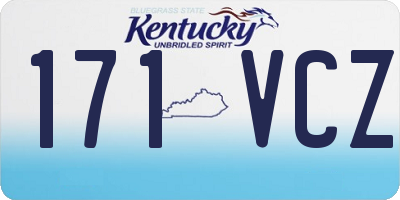 KY license plate 171VCZ