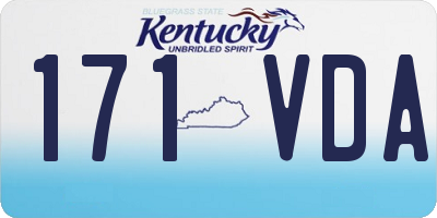 KY license plate 171VDA