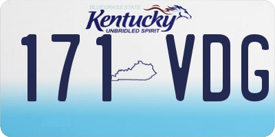 KY license plate 171VDG