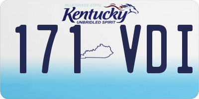 KY license plate 171VDI