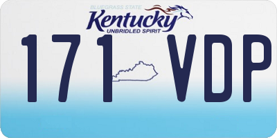 KY license plate 171VDP