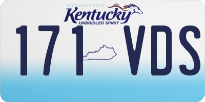 KY license plate 171VDS