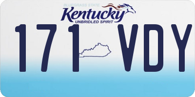 KY license plate 171VDY