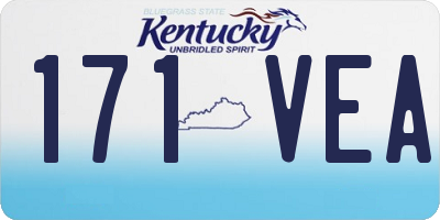 KY license plate 171VEA
