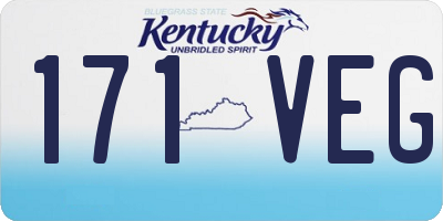 KY license plate 171VEG