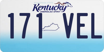 KY license plate 171VEL