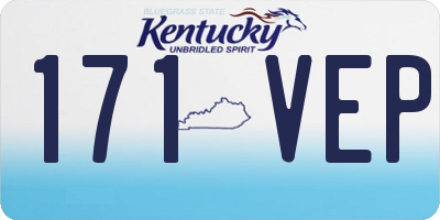 KY license plate 171VEP