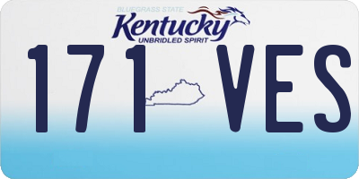 KY license plate 171VES