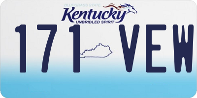 KY license plate 171VEW