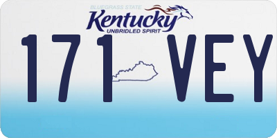 KY license plate 171VEY
