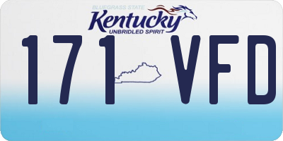 KY license plate 171VFD