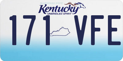 KY license plate 171VFE