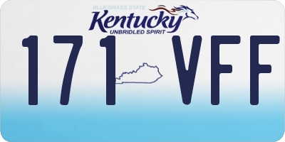 KY license plate 171VFF