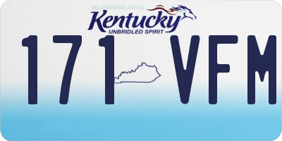 KY license plate 171VFM