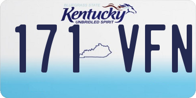 KY license plate 171VFN