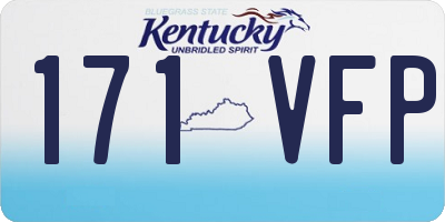 KY license plate 171VFP