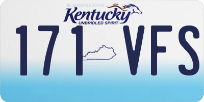 KY license plate 171VFS