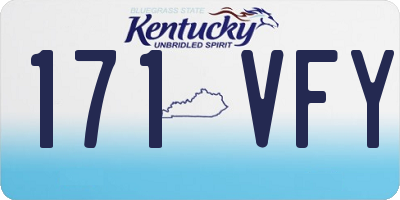 KY license plate 171VFY