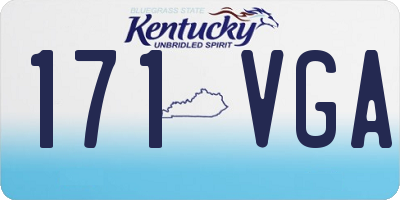 KY license plate 171VGA