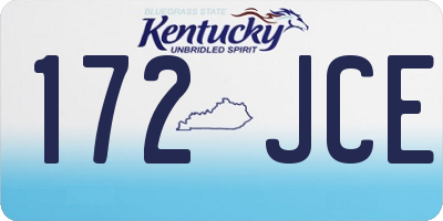 KY license plate 172JCE