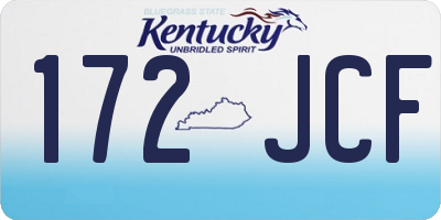 KY license plate 172JCF