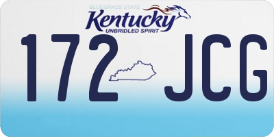 KY license plate 172JCG