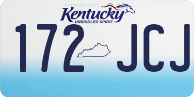 KY license plate 172JCJ