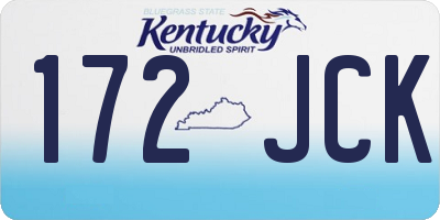 KY license plate 172JCK