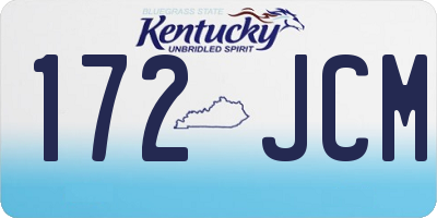 KY license plate 172JCM