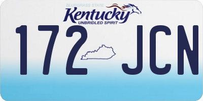 KY license plate 172JCN