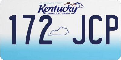 KY license plate 172JCP