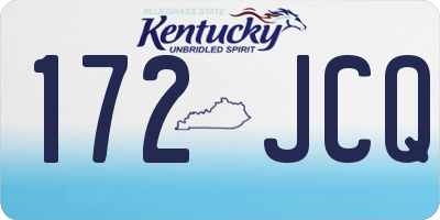 KY license plate 172JCQ