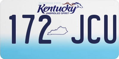 KY license plate 172JCU