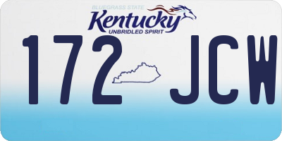KY license plate 172JCW