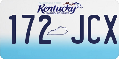 KY license plate 172JCX