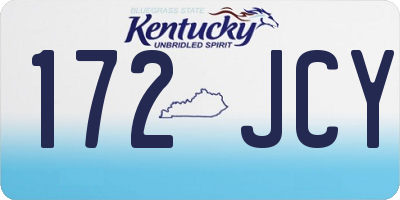 KY license plate 172JCY