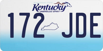 KY license plate 172JDE
