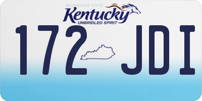 KY license plate 172JDI