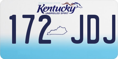 KY license plate 172JDJ