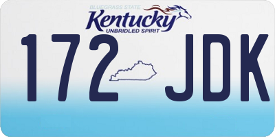 KY license plate 172JDK