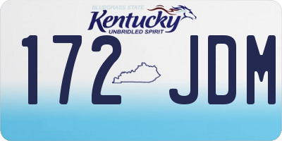 KY license plate 172JDM