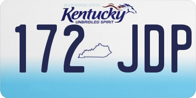 KY license plate 172JDP