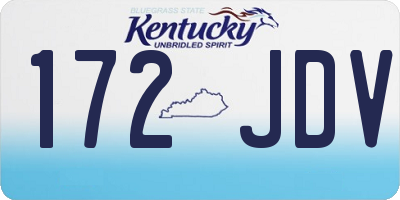 KY license plate 172JDV