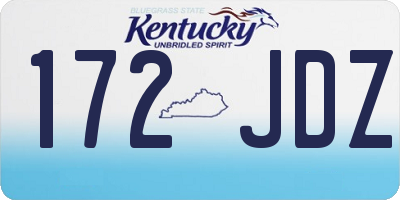 KY license plate 172JDZ