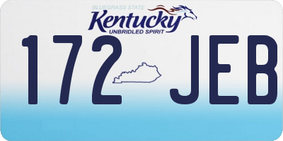 KY license plate 172JEB