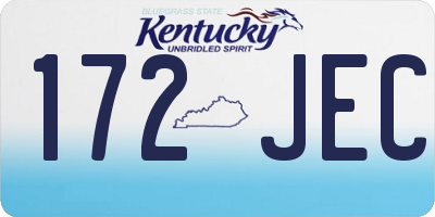 KY license plate 172JEC